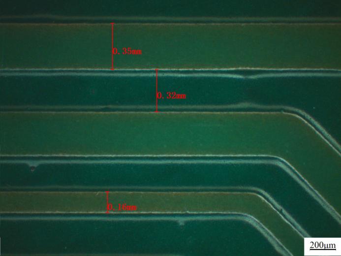 line width / line distance measurement