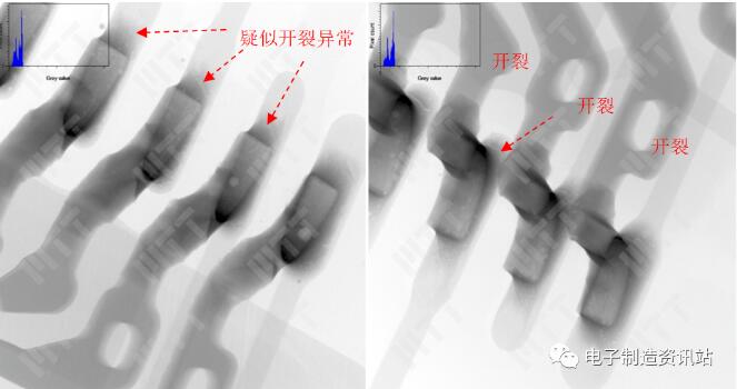 ic引脚焊点x-ray透视检查照片