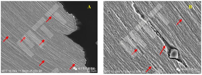 ng扭簧断口浸蚀后截面组织形貌